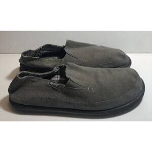 Skechers Gray Shoes Men Canvas Slip On Comfort Lounge Casual 62975 Size 10 EUC